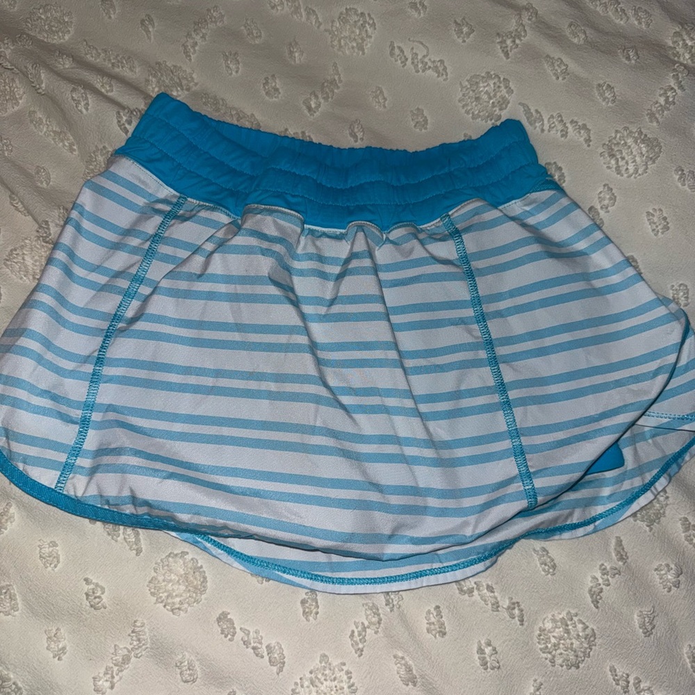 Vintage Lululemon Blue Striped Women's Skirt